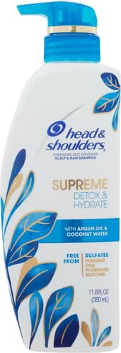 Head & Shoulders Supreme coconut water and argan oil close-up for hair hydration.