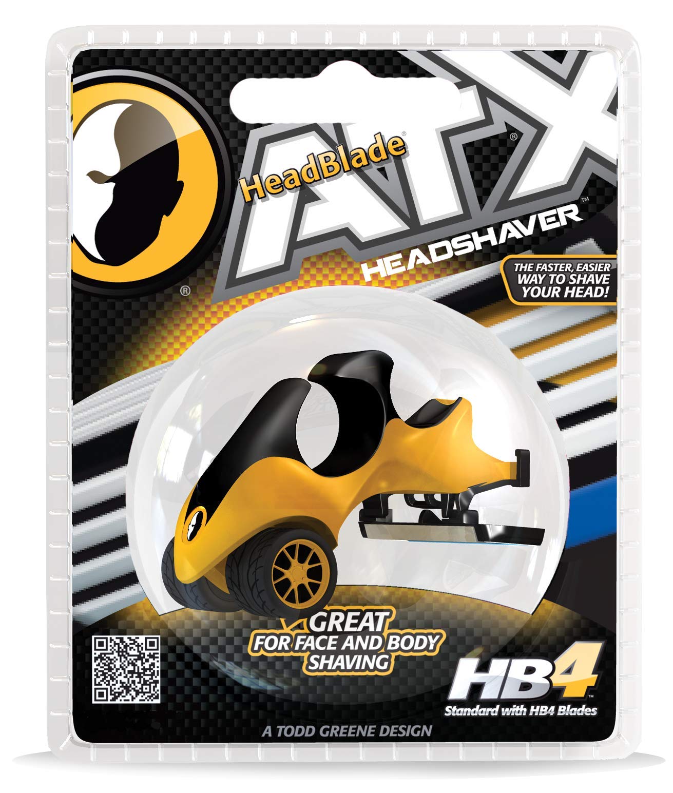 HeadBlade ATX Razor flow-through-design supports smooth rinsing during shave.