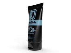 HeadLube SPF 50 label close-up highlights protective sunscreen for outdoor activity.