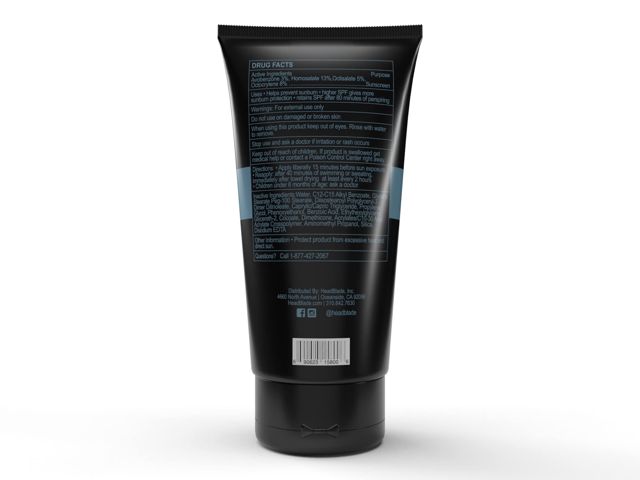 HeadLube SPF 50 water-resistant shield on scalp during outdoor activity.