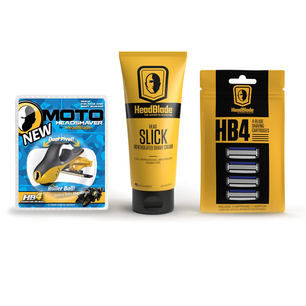 HeadSlick cream 8oz bottle offers rich, slippery protection for comfortable shaving