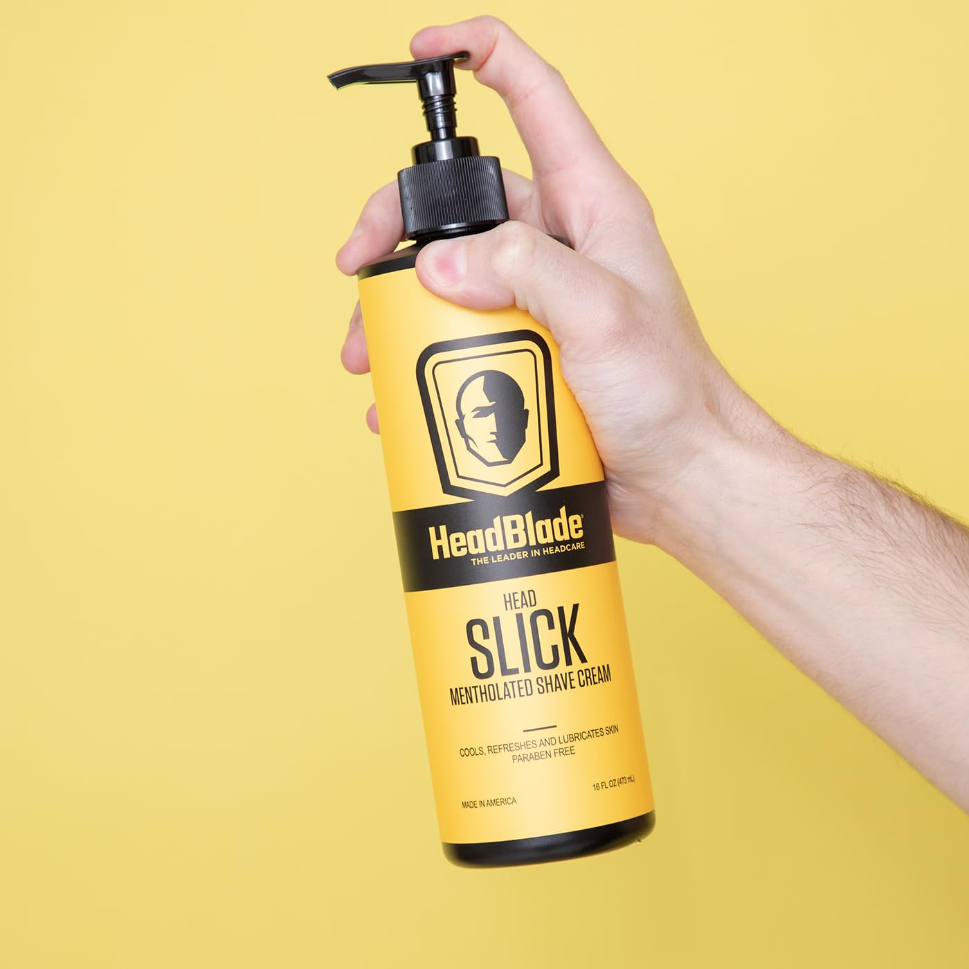 HeadBlade HeadSlick easy-rinse promotes quick cleanup after shaving.