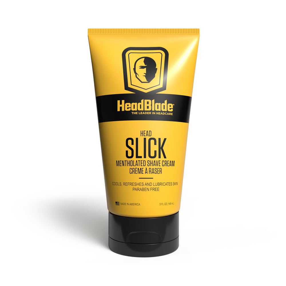 HeadBlade HeadSlick lubricated-glide provides a smooth scalp shave.