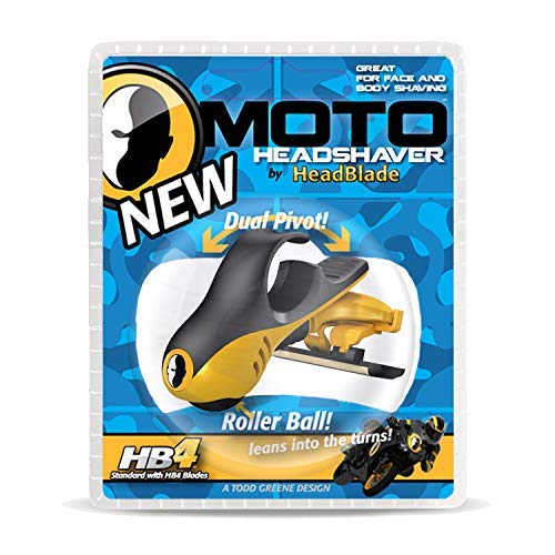 HeadBlade Moto close reach around ears enables precise shaving without a mirror