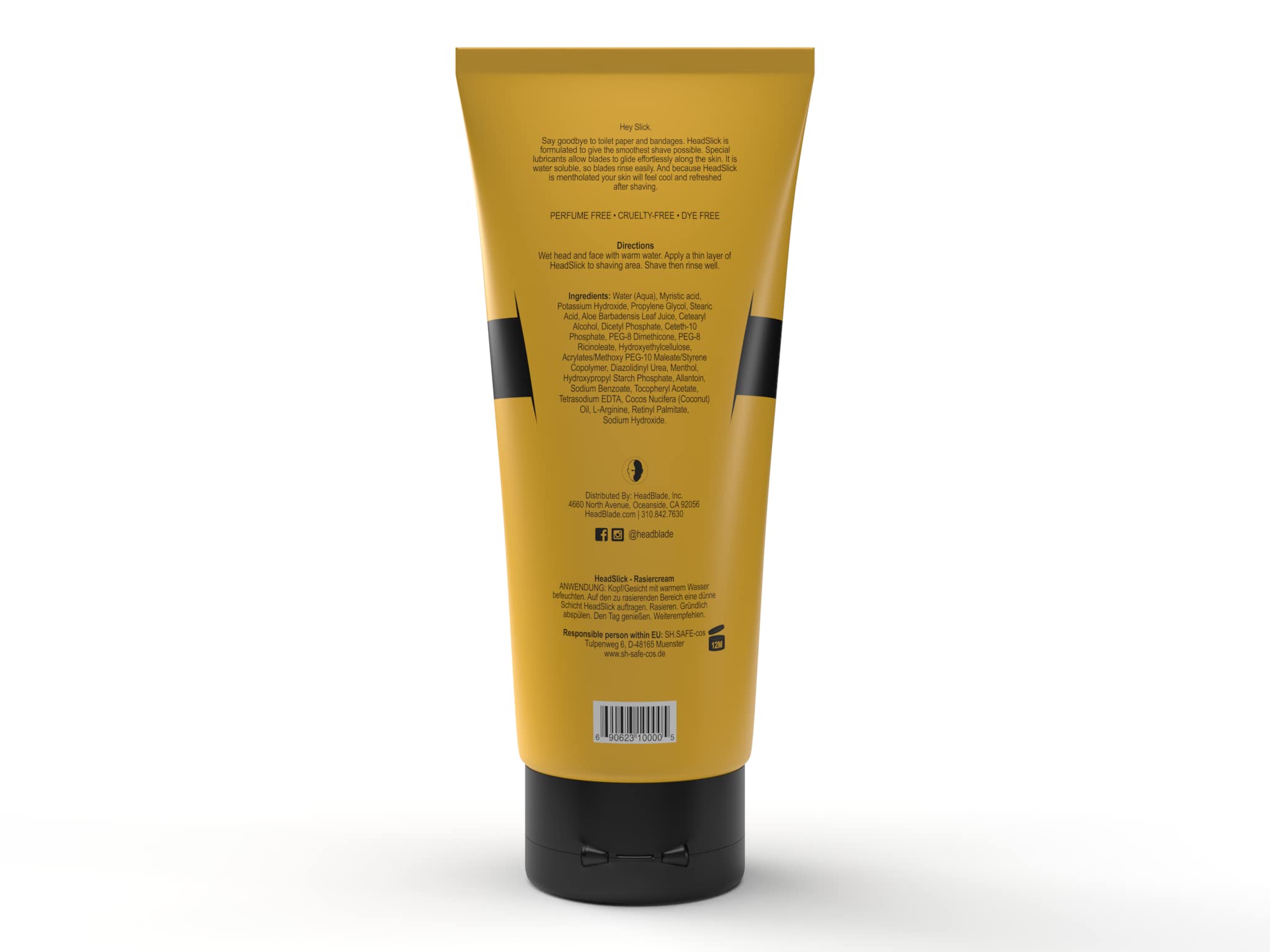 HeadBlade Moto narrow body design enabling close shaving around ears
