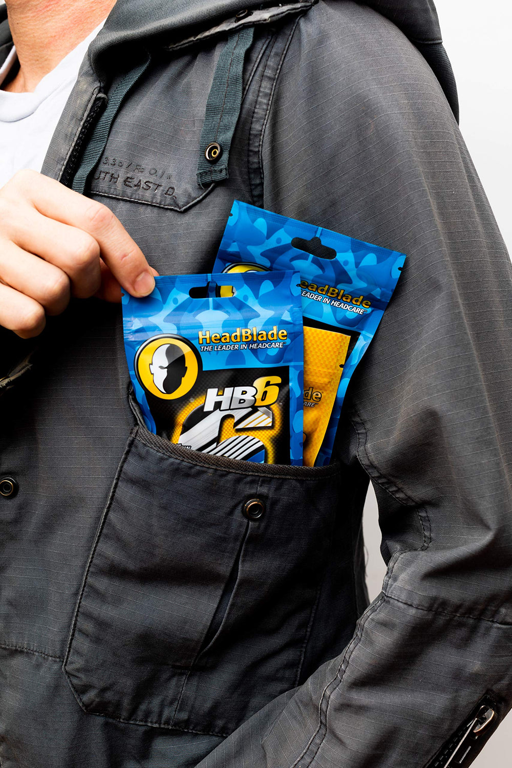 HeadBlade 3-pack box showcasing refill blades