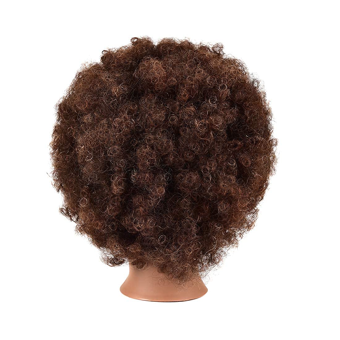 headdoll Afro mannequin head for curling and straightening practice sessions.