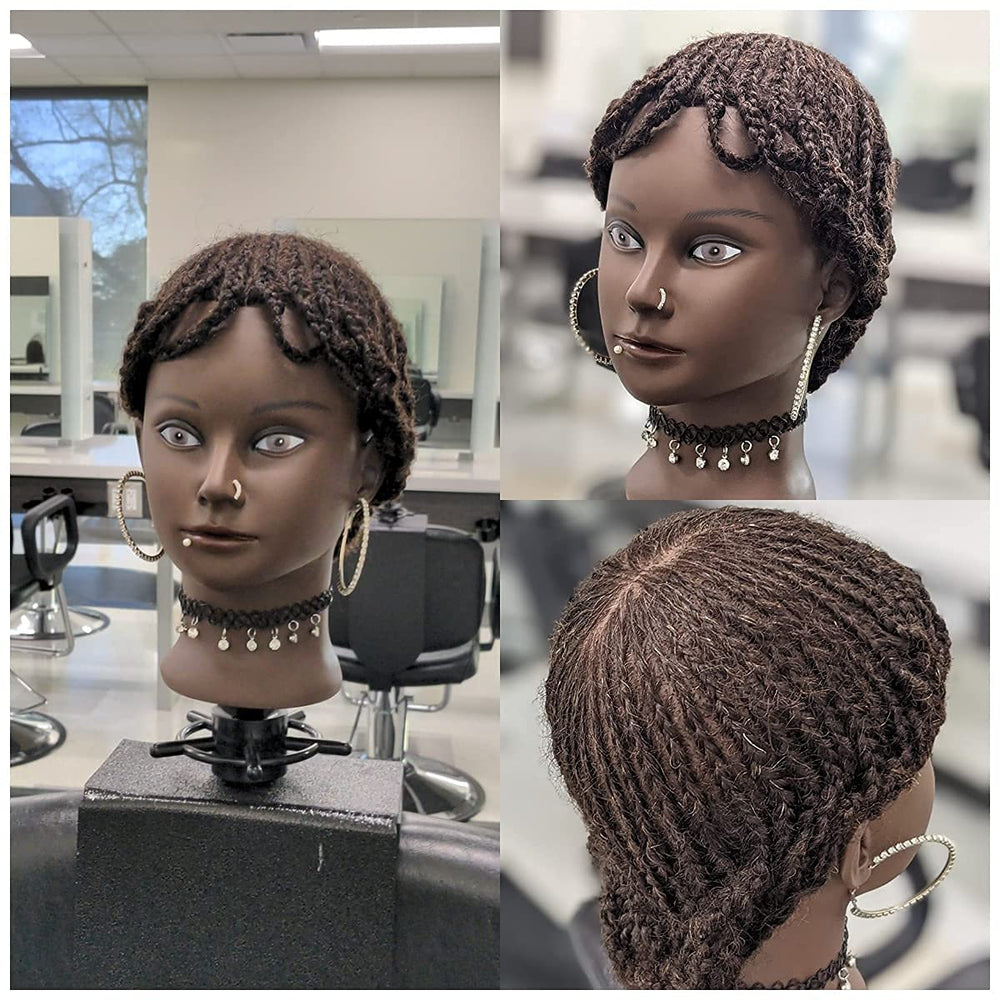 headdoll afro head great for cutting and braiding practice.