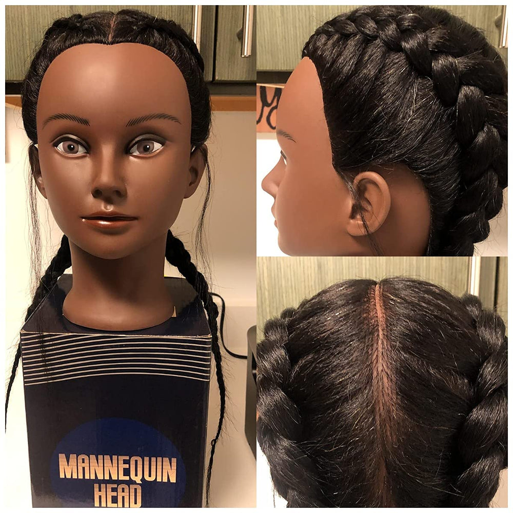 headdoll hair texture afro kinky closeup demonstrates realistic hair texture.