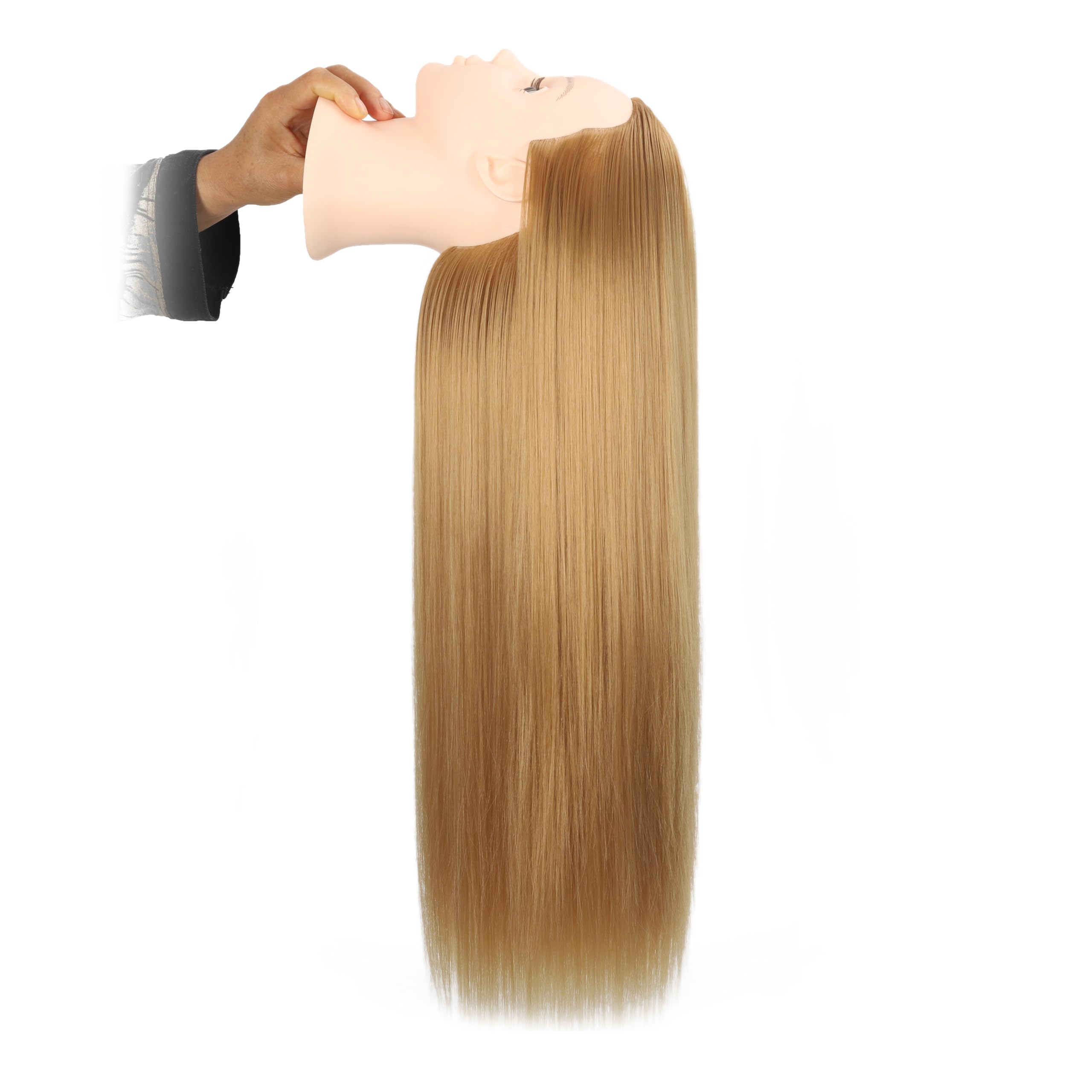 Headdoll head enables curling and straightening demonstrations safely