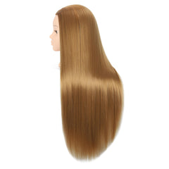 Headdoll head with high temperature synthetic hair ideal for heat styling