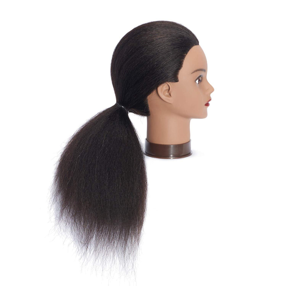 HEADFIX real-hair head for curling and straightening practice and quick color trials