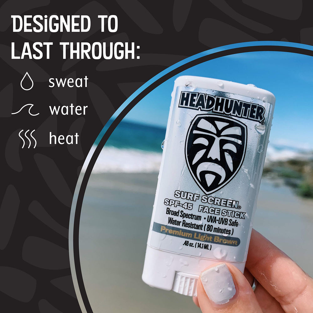 Headhunter tinted light brown face stick adds natural color and protection