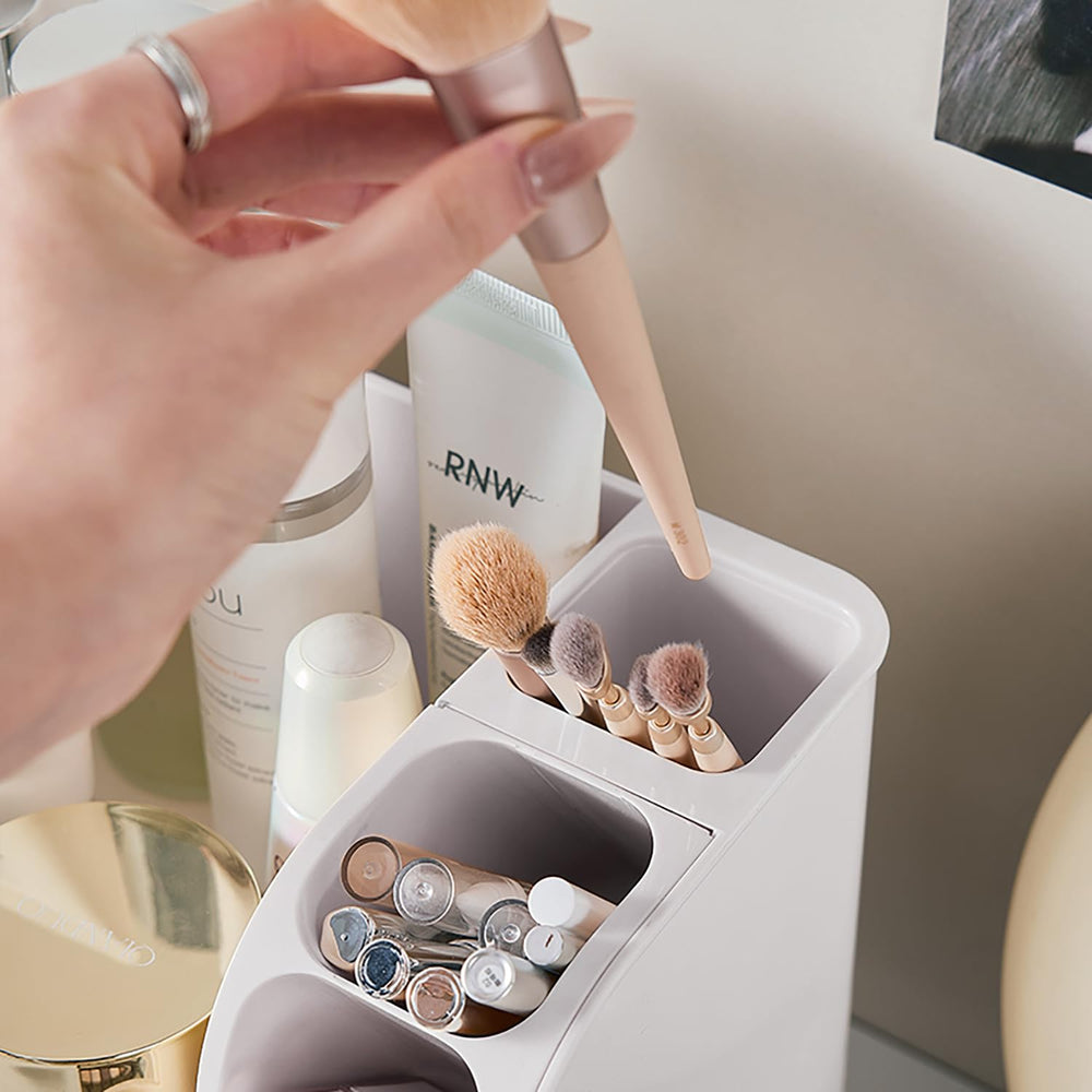 Heaime makeup organizer skincare tall bottles neatly stored for quick access.