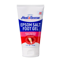 Heal&Rescue Epsom Salt Foot Gel bottle front view for instant foot relief