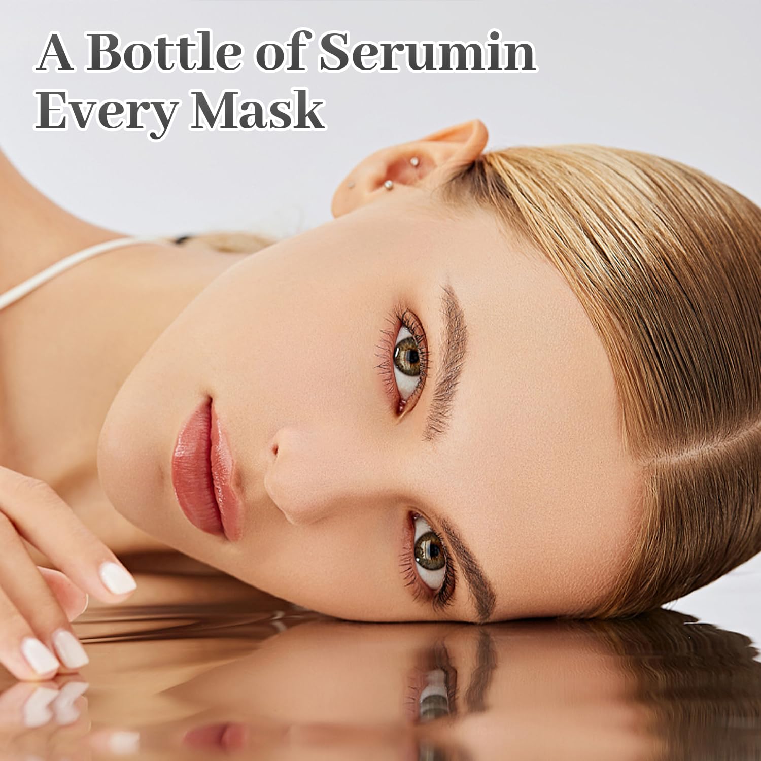 HEALOINE overnight mask being applied for a convenient bedtime routine.