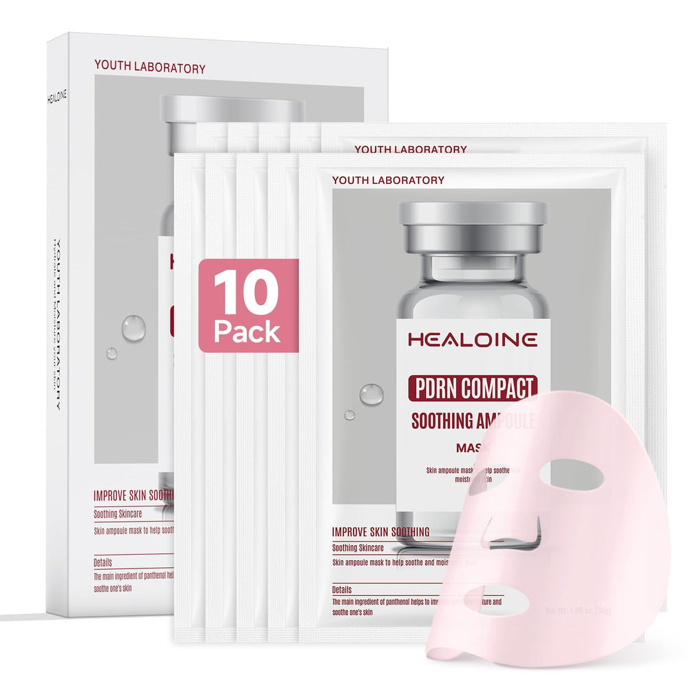 HEALOINE Salmon DNA PDRN Pink Deep Collagen Mask package view for overnight hydration.