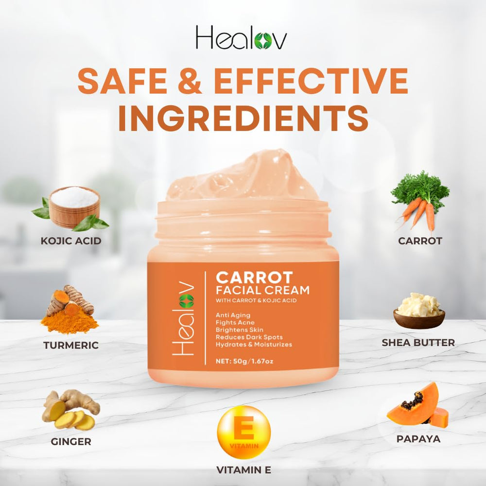 Healov Carrot Cream targets dark spots for more even tone