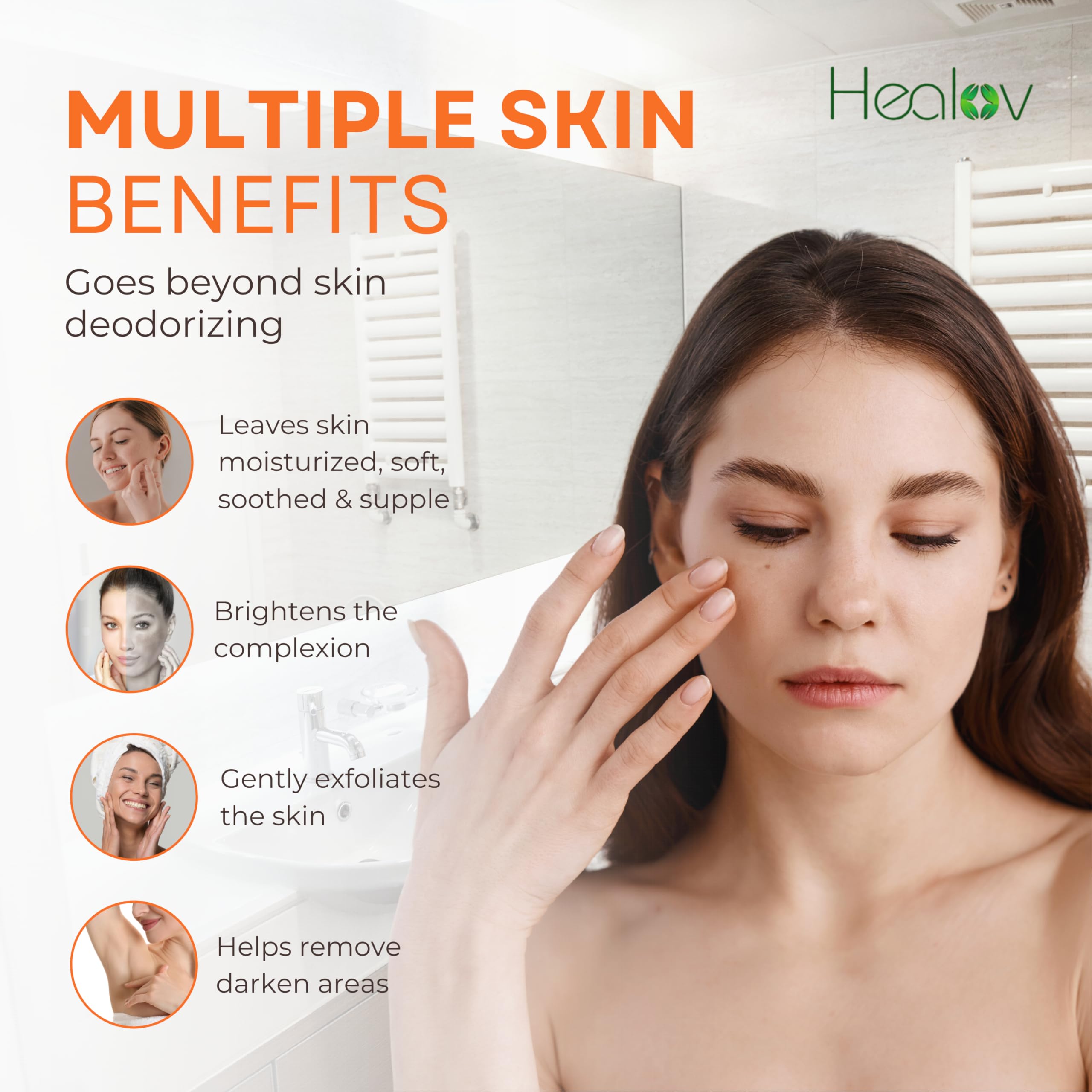 Healov Persimmon Body Wash feet-care for fresh, non-drying cleanse.