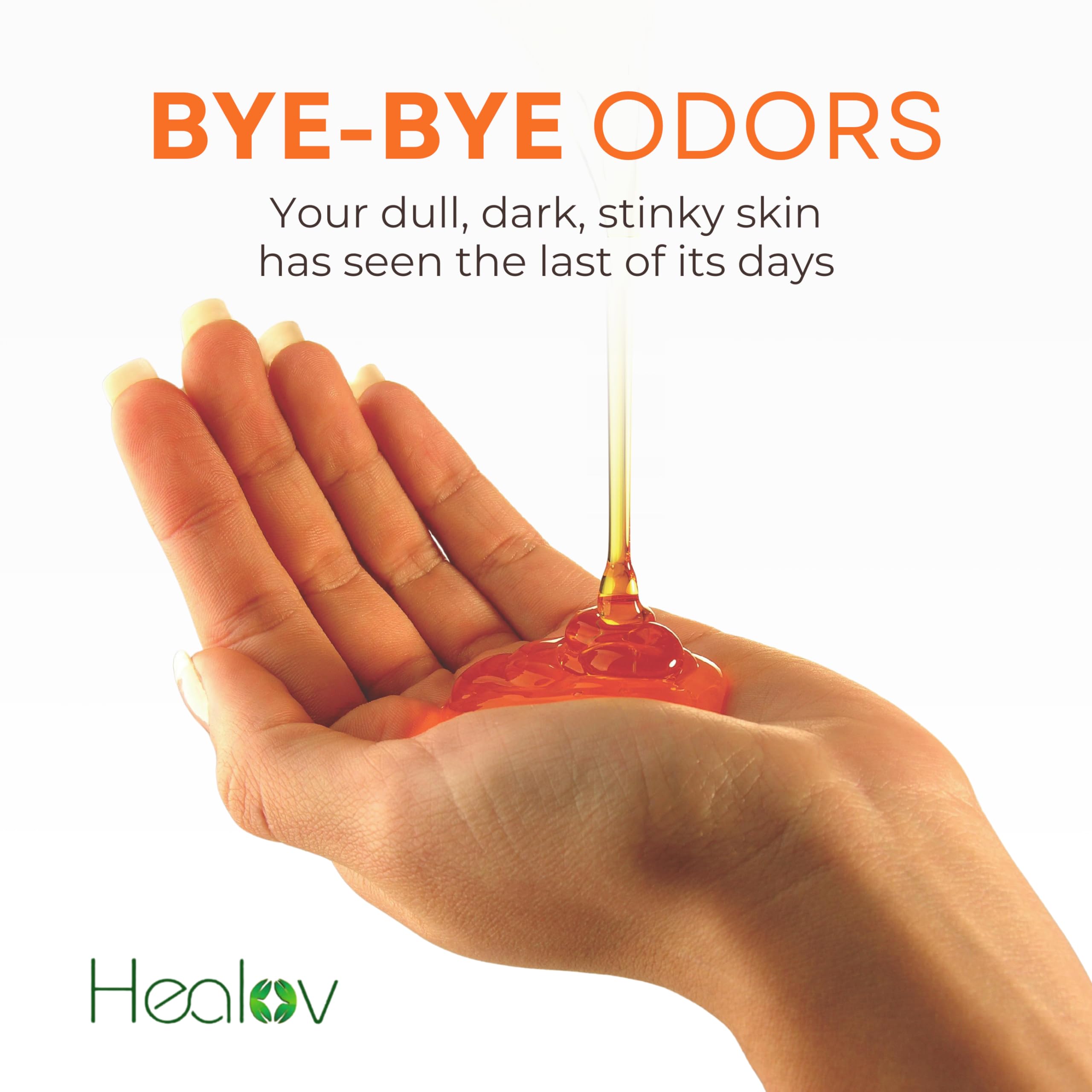 Healov Persimmon Body Wash handcrafted with natural oils.