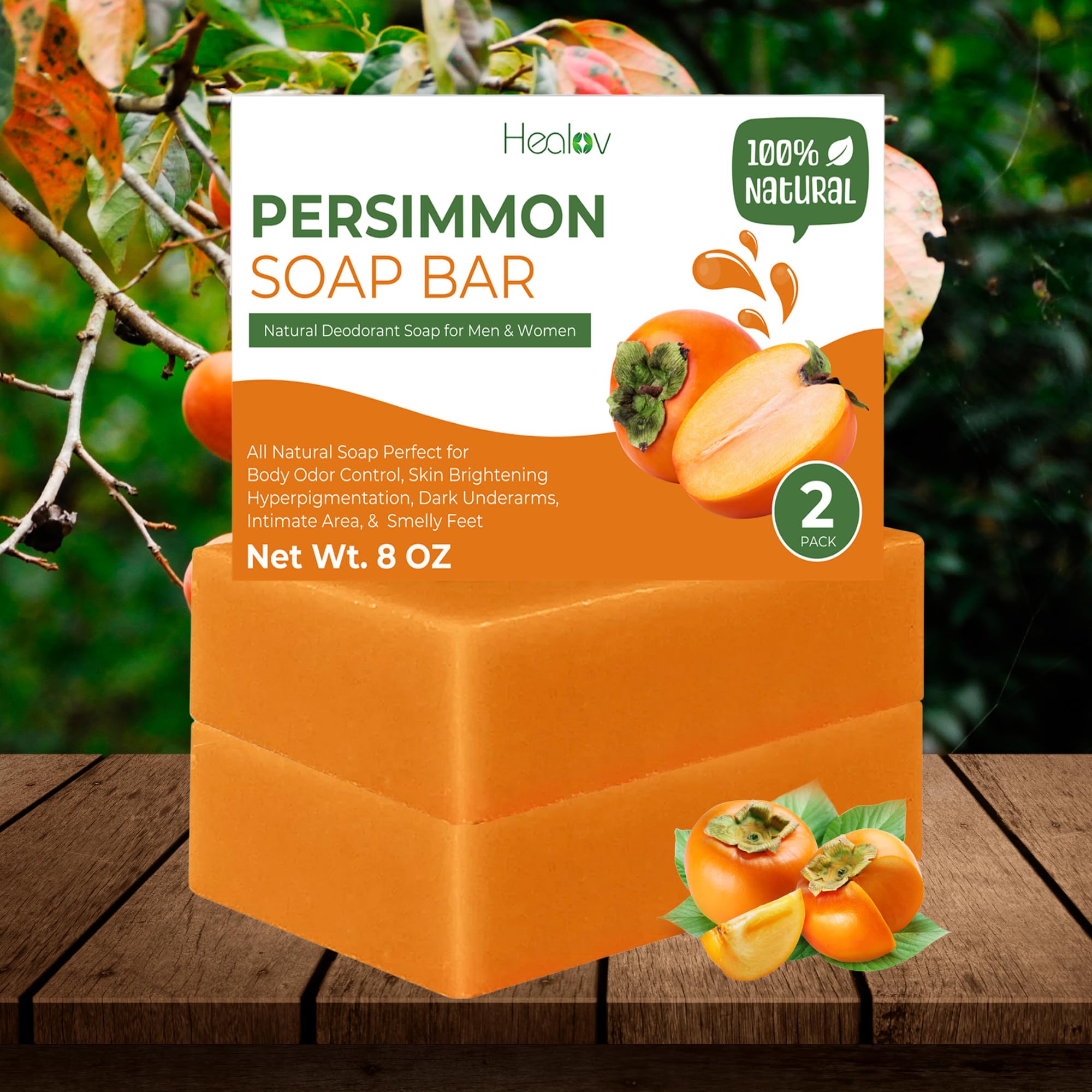 Healov Persimmon Soap Bar on skin-care routine highlighting gentle hydration and non-drying feel