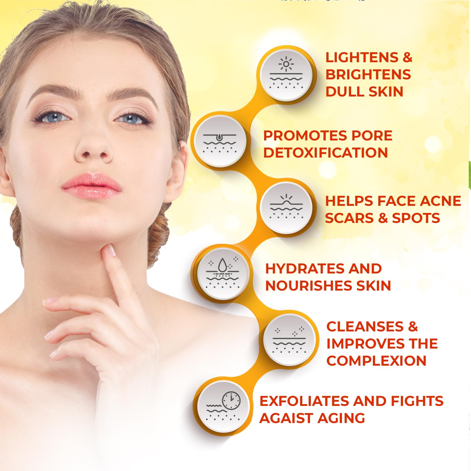 Healov turmeric ingredients closeup highlighting raw turmeric and essential oils for hydration.