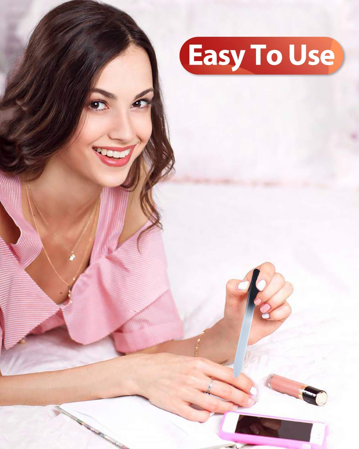 HealPure nail file set with case for convenient on-the-go manicure tools.