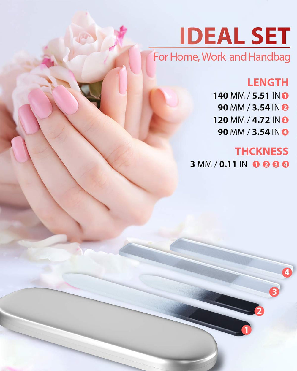 HealPure nano glass nail shiner small end for fast touch-ups.