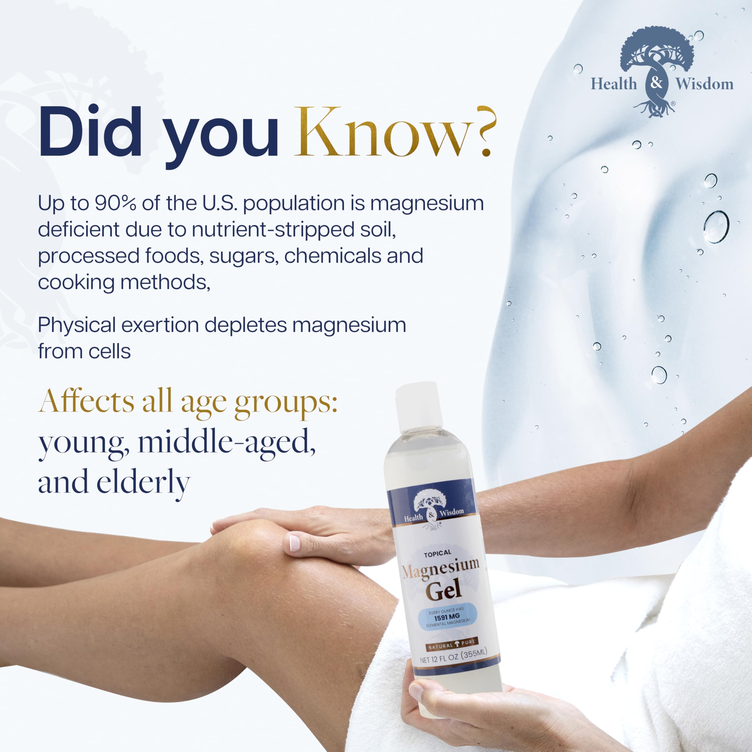 Health and Wisdom hair and scalp nourishing gel in use.