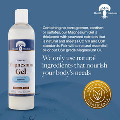 Health and Wisdom magnesium gel application on skin shows quick absorption.