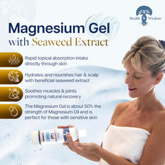 Health and Wisdom seaweed extract moisturizing gel demonstrates skin hydration benefits.
