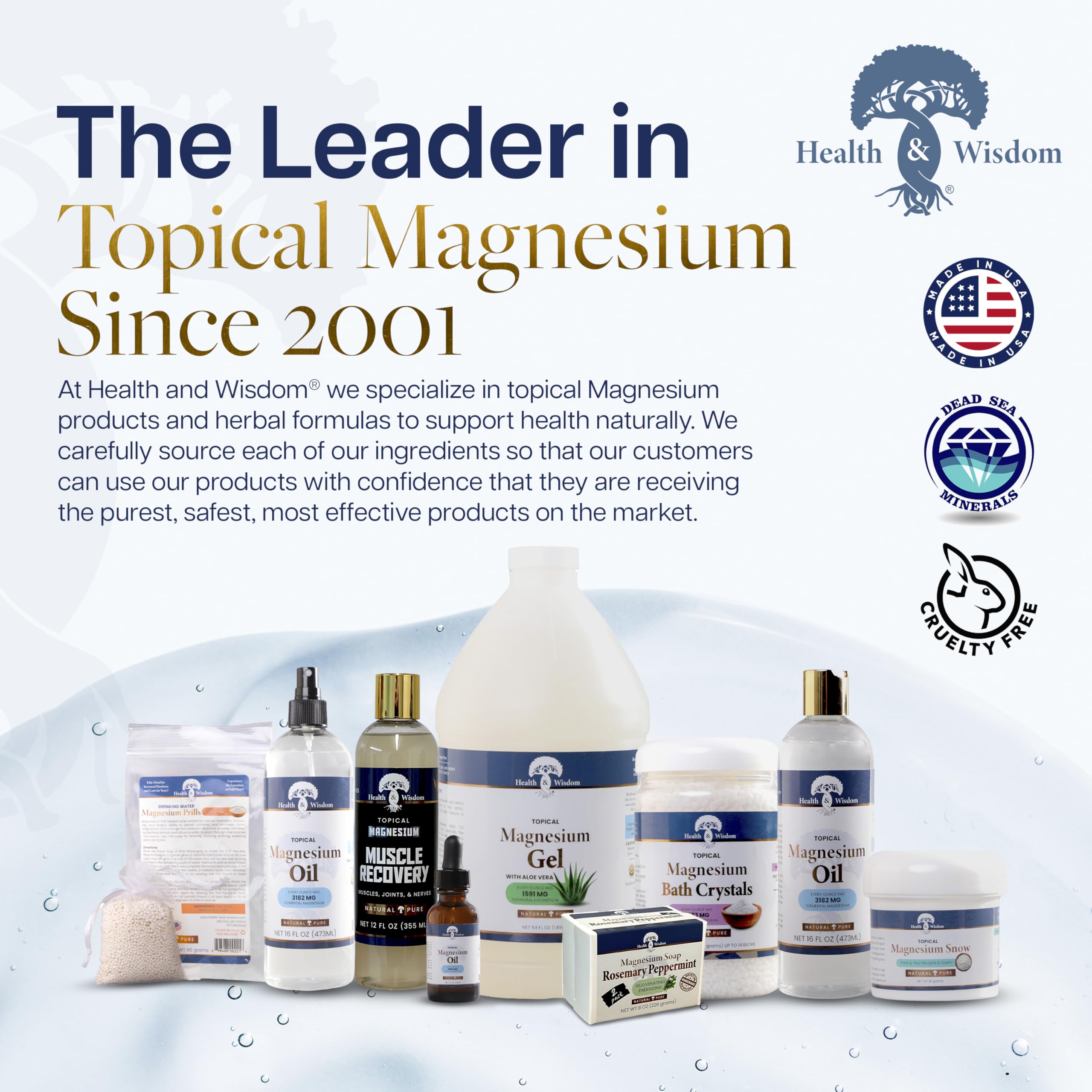 Health and Wisdom sensitive-skin formula ideal for daily use.