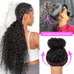 Healthair Hidden Strap 360 wig in a bun-ready style