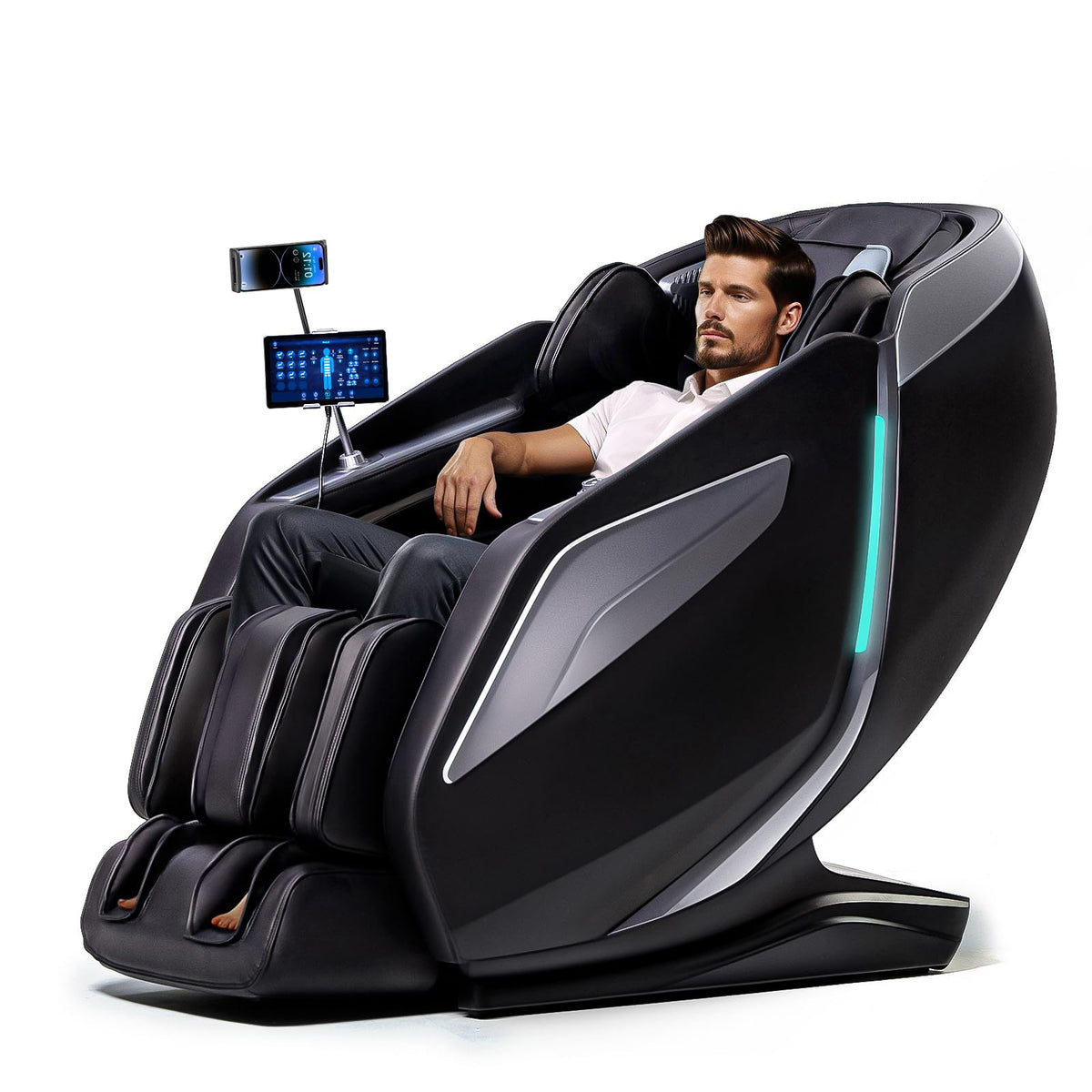 HealthRelife 4D massage chair back view showing full-body relaxation potential