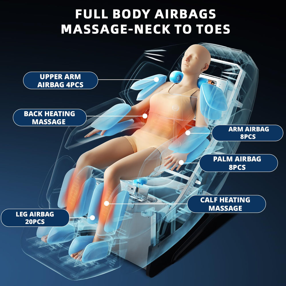 HealthRelife 4D chair foot massage delivers calf relief and circulation support