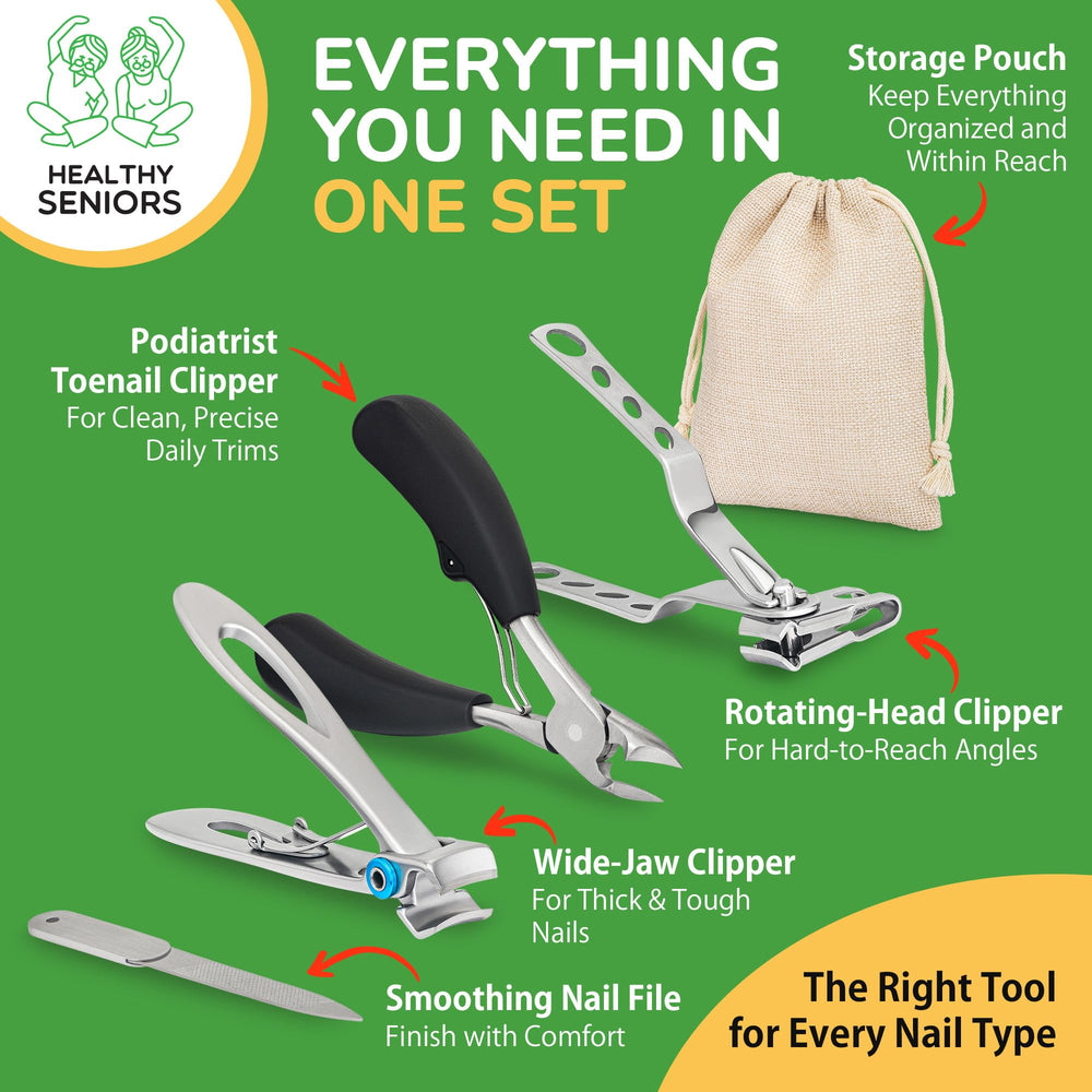 Healthy Seniors ergonomic-handles offer non-slip grip for comfortable use