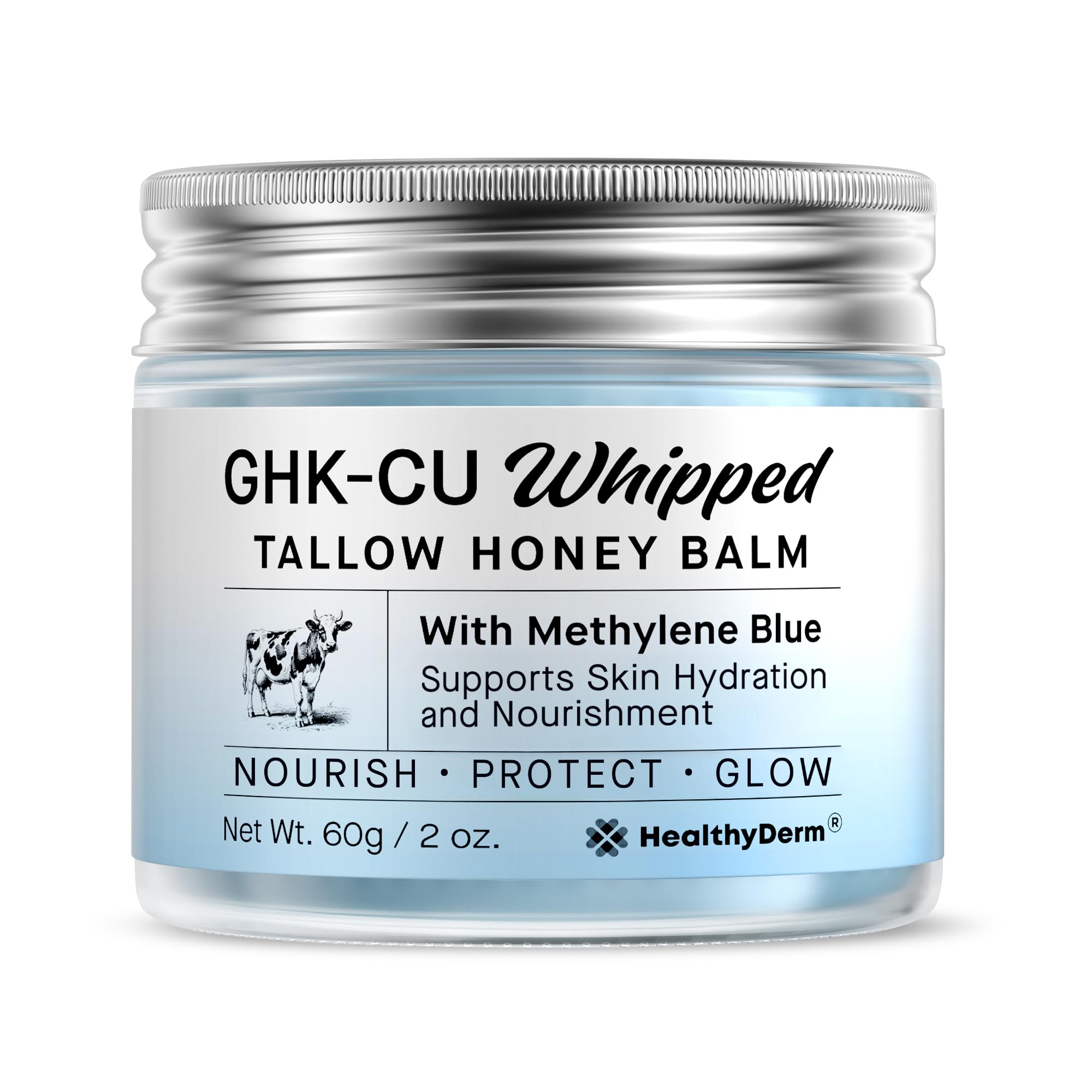 HealthyDerm mature-dry-sensitive-skin focus shot emphasizes gentle care and resilience.