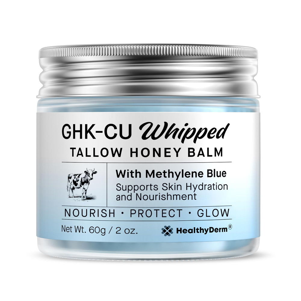 HealthyDerm mature-dry-sensitive-skin focus shot emphasizes gentle care and resilience.