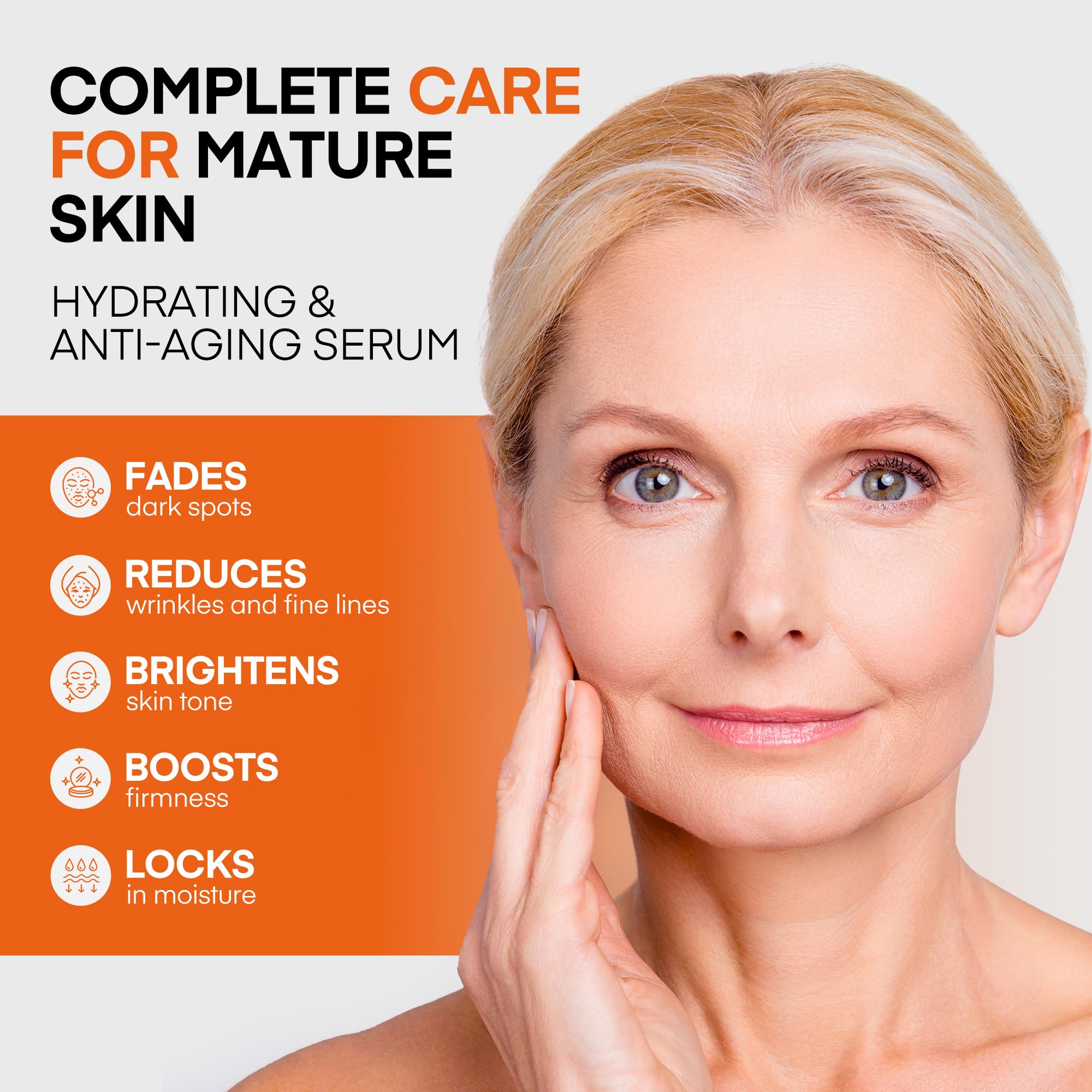 HealthyDerm serum-application-gesture demonstrates easy layering in daily skincare routine.