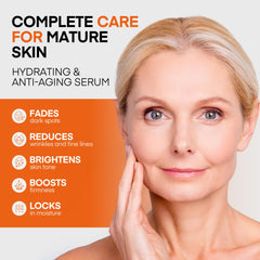 HealthyDerm serum-application-gesture demonstrates easy layering in daily skincare routine.