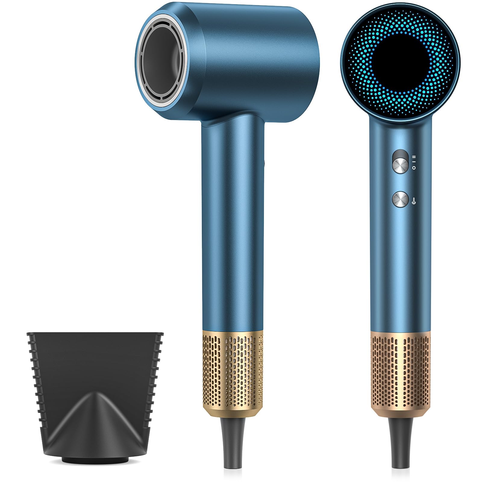 HEARBOBO hair dryer front view showing compact design for travel and daily styling.