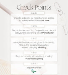 Heart Percent Dote On Mood All Cover Lip Base application closeup showing silky, lightweight texture