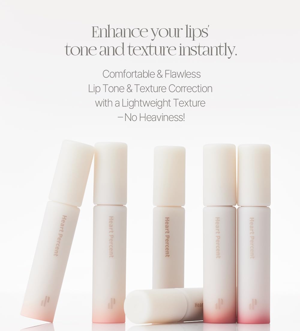 Heart Percent Dote On Mood All Cover Lip Base finishes smooth creaseless lips