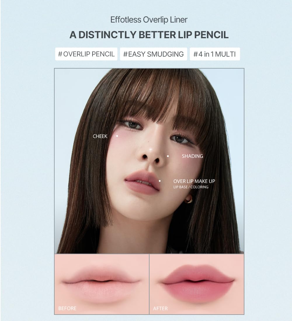 Heart Percent Dote On Mood Lip Pencil overlip tip usage for contour.