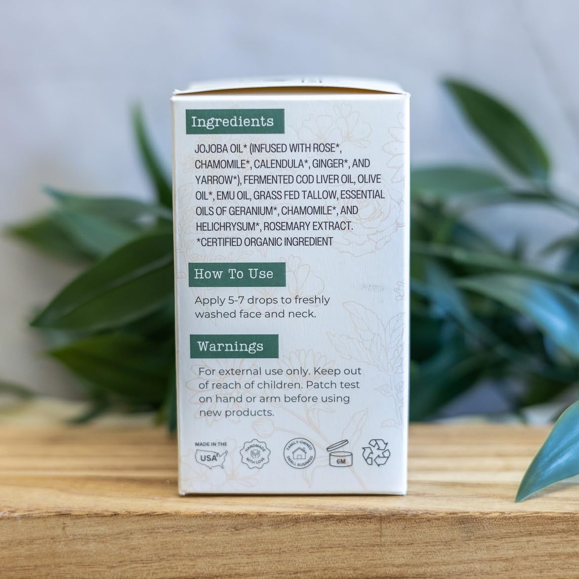 Hearth and Homestead Nectar Serum texture-closeup reveals rich, nourishing oil.
