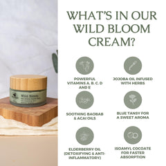 Hearth and Homestead Wild Bloom balm tin packaging highlights clean, natural ingredients for nourished skin