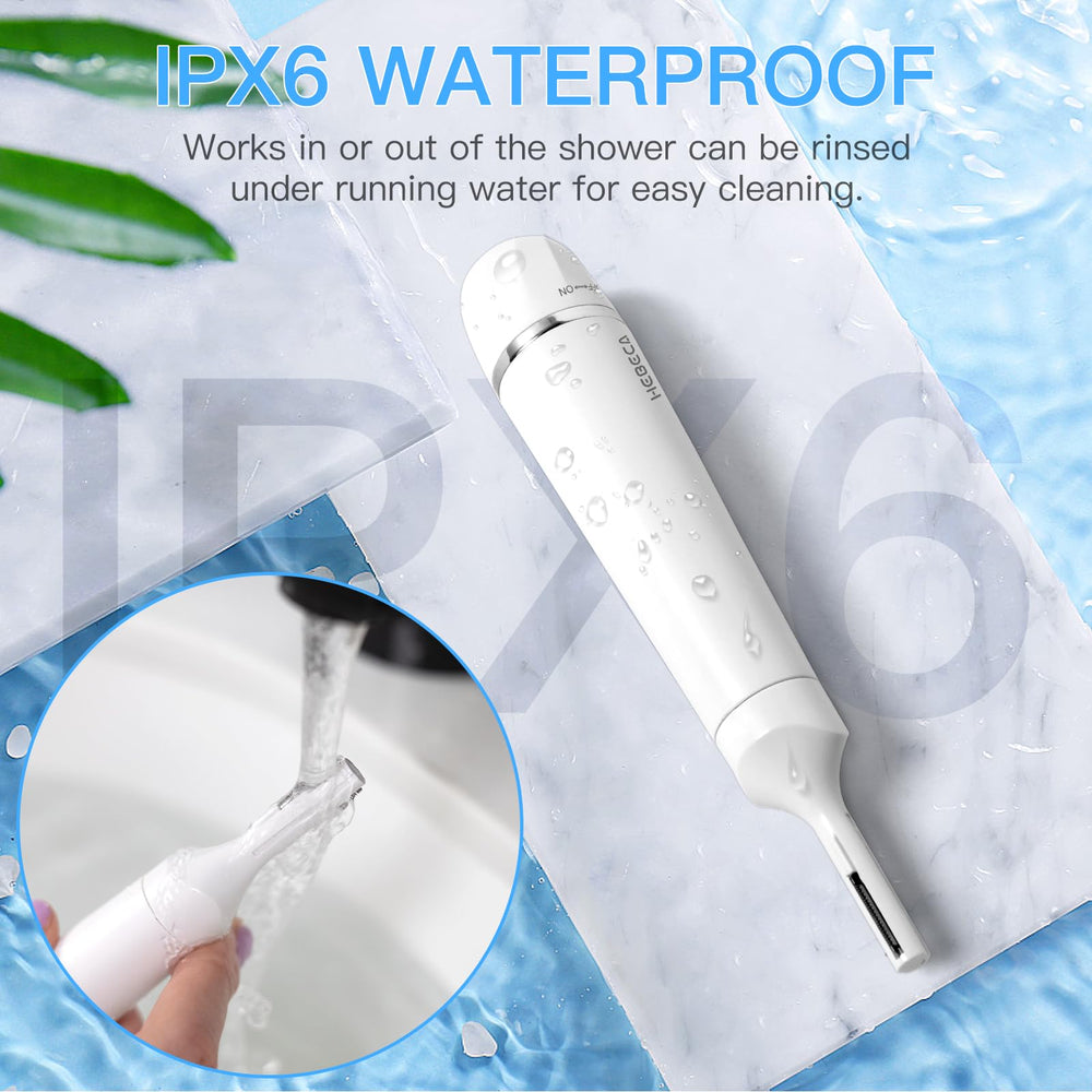 HEBECA hypoallergenic stainless steel blades shown for sensitive skin