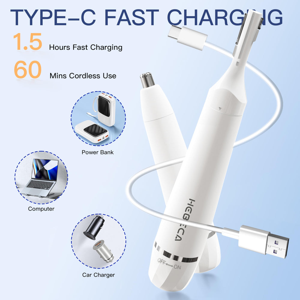 HEBECA ipx6 waterproof detachable-head close-up for easy cleaning.