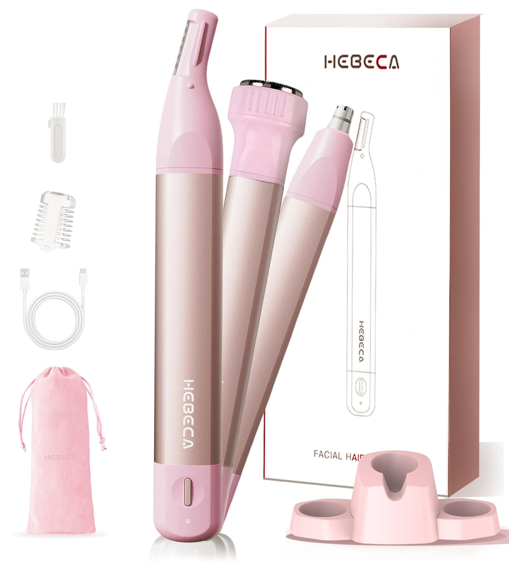HEBECA nose trimmer rose pink compact design for on-the-go precision grooming