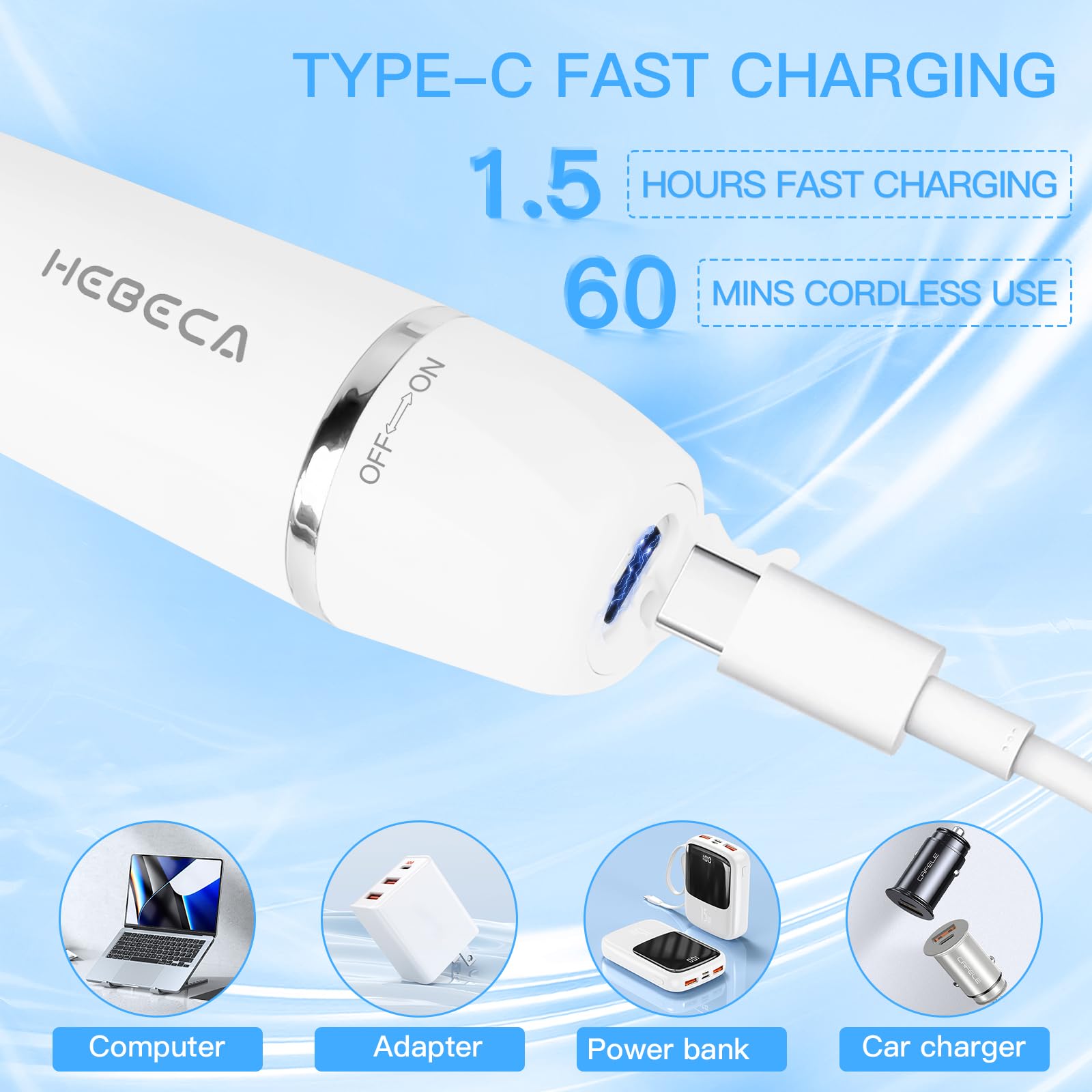 HEBECA travel pouch with compact trimmer for on-the-go grooming